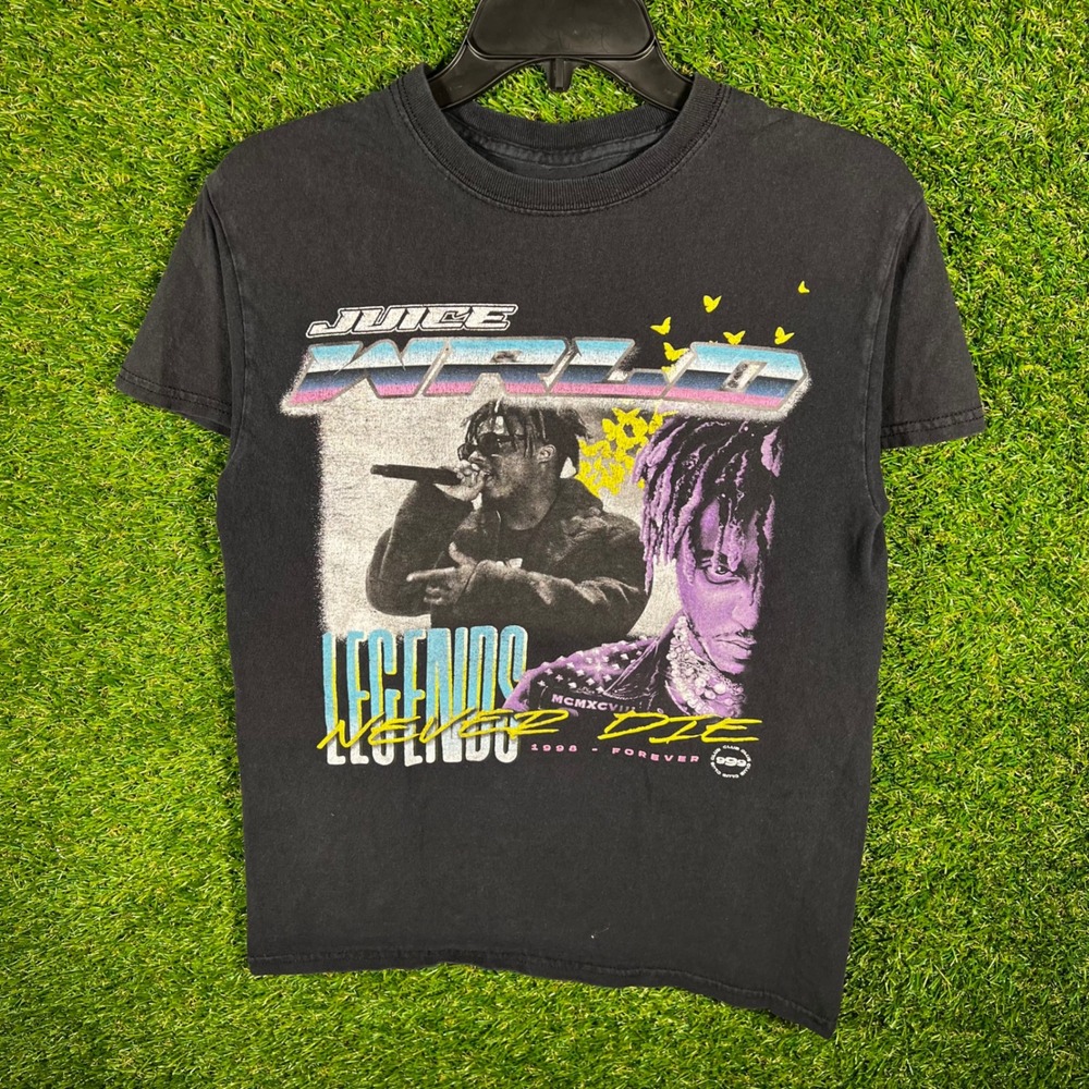Juice Wrld Legends Never Die Graphic T-Shirt Mens Small Black 1998 Forever 999
